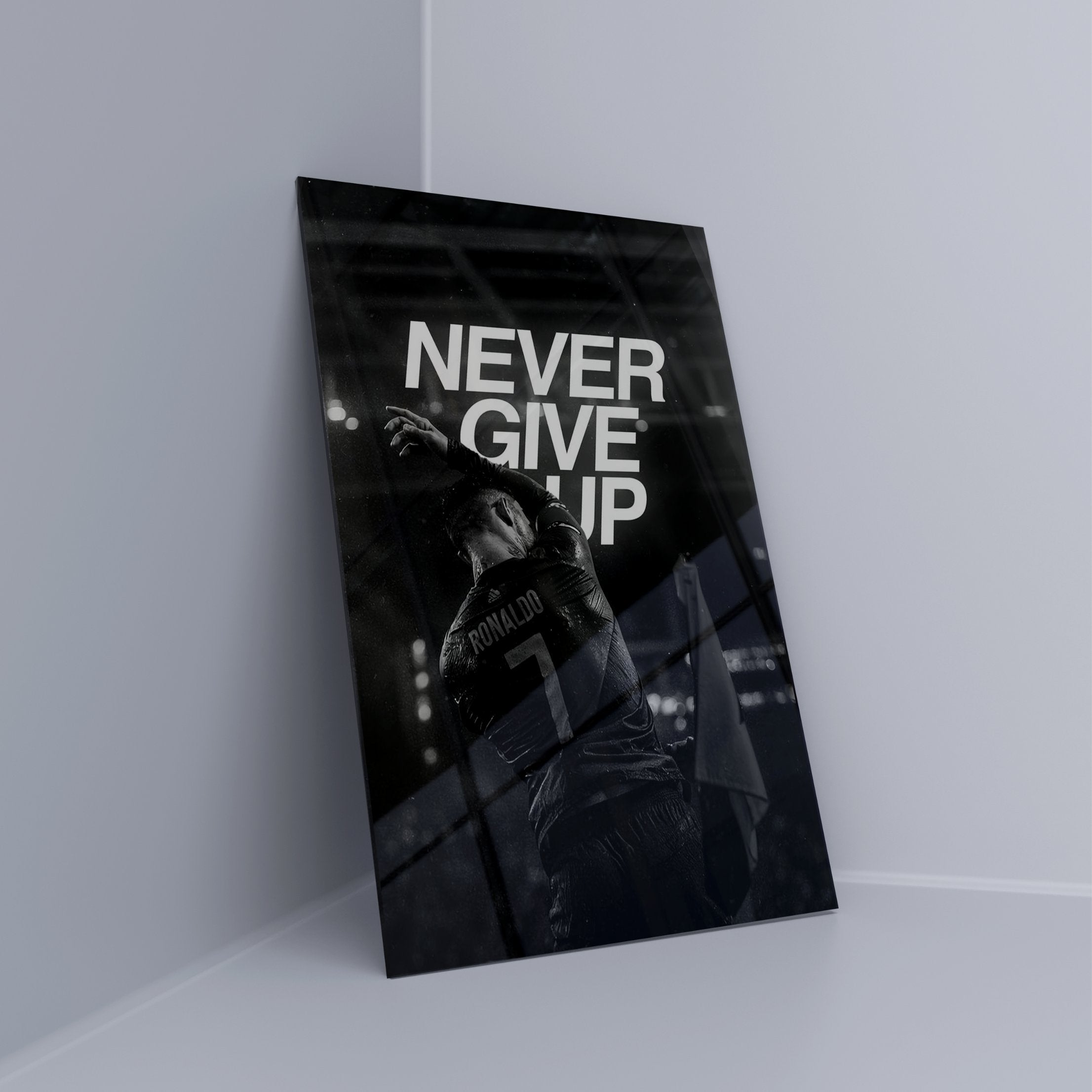 NEVER GIVE UP | Acrylglas