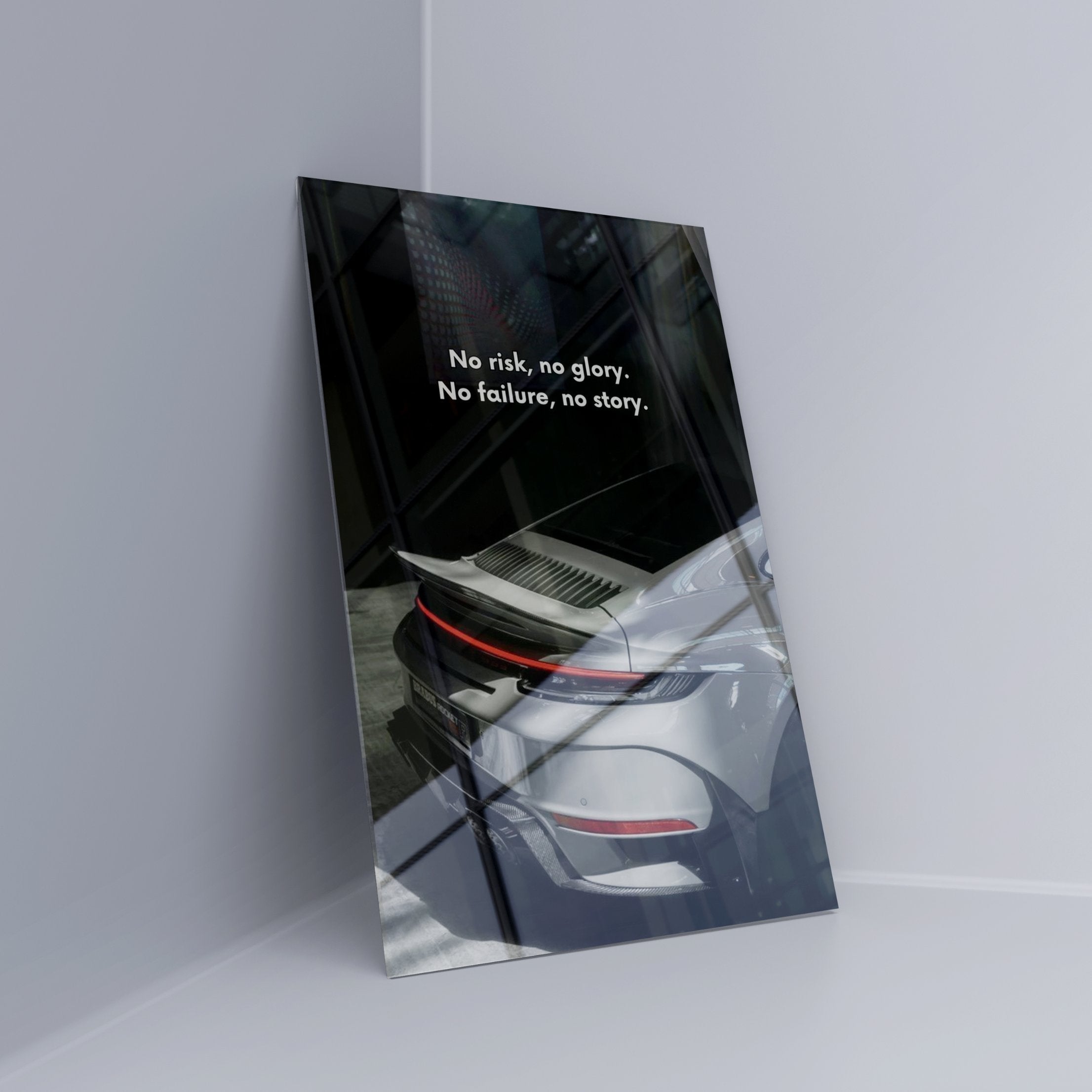 NO RISK, NO GLORY | Acrylglas